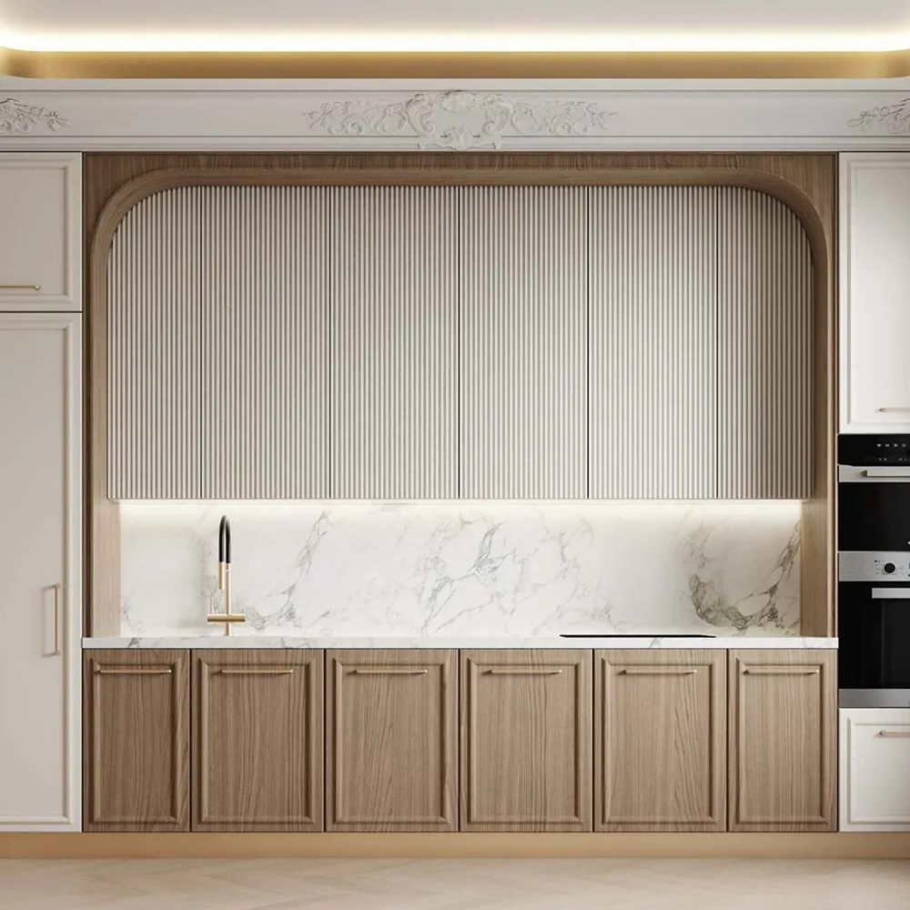 Modern Melamine Modular Kitchen Cabinet Set