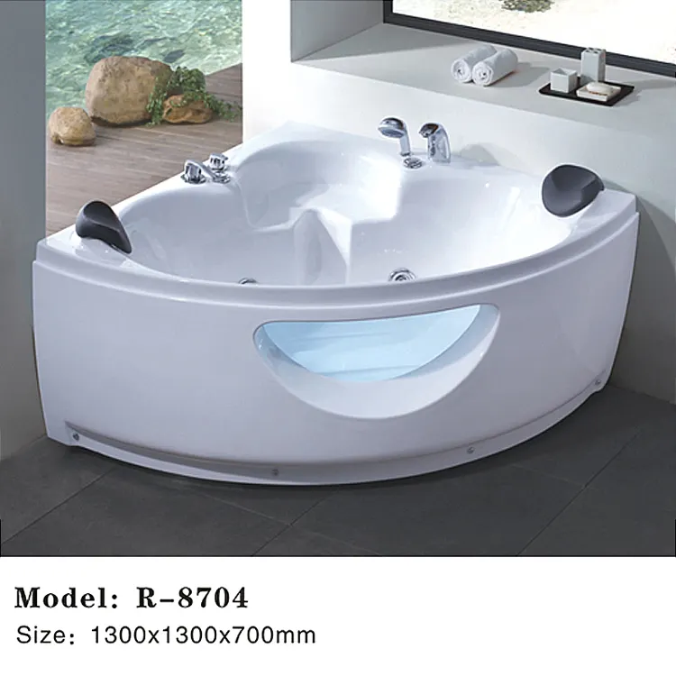 Acrylic Rectangular Whirlpool Massage Bathtub 1.7m