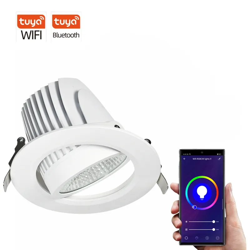 Recessed Round Aluminum LED Downlight 7-35W