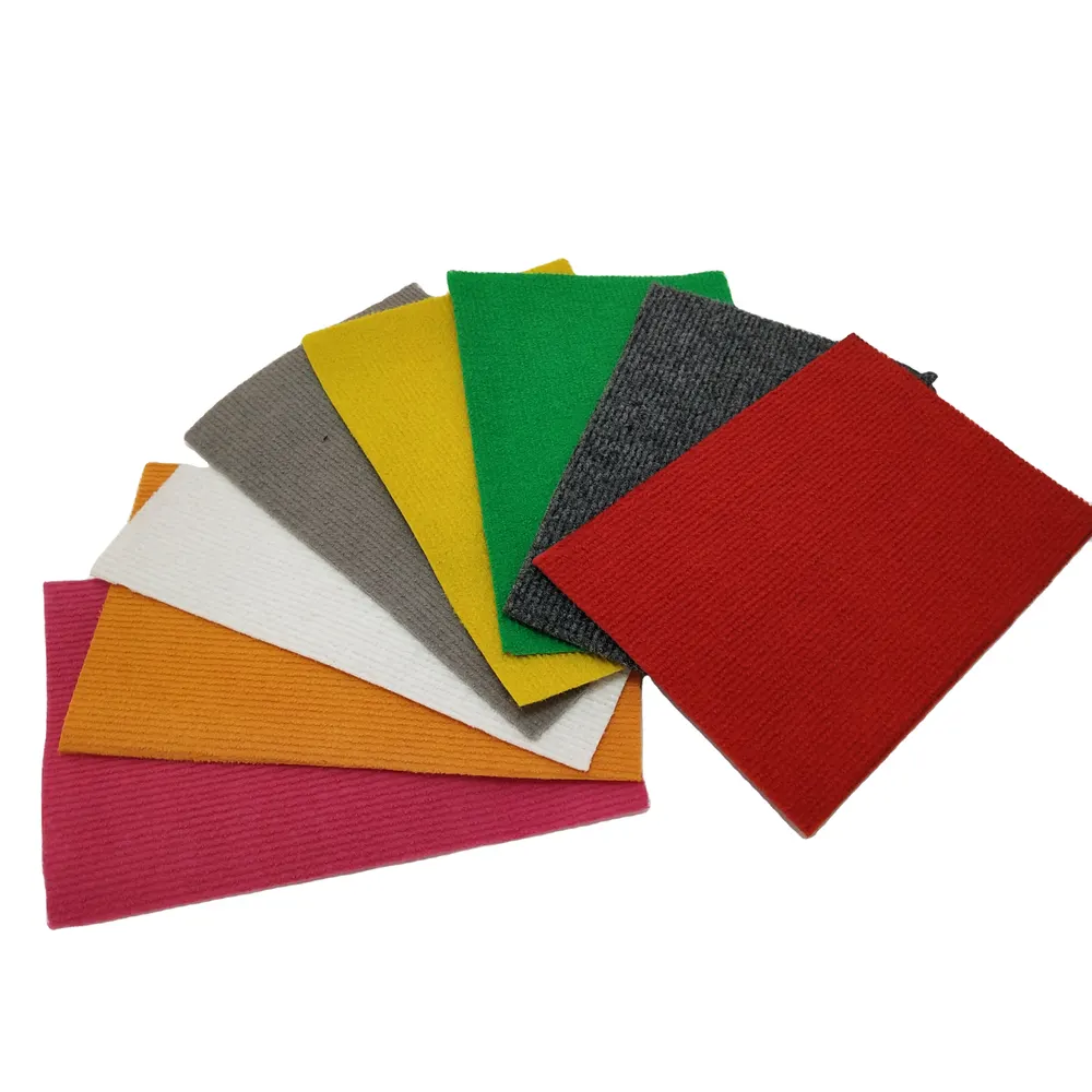 Needle-Punched Red Polyester Exhibition And Event Carpet 4-8mm Thick