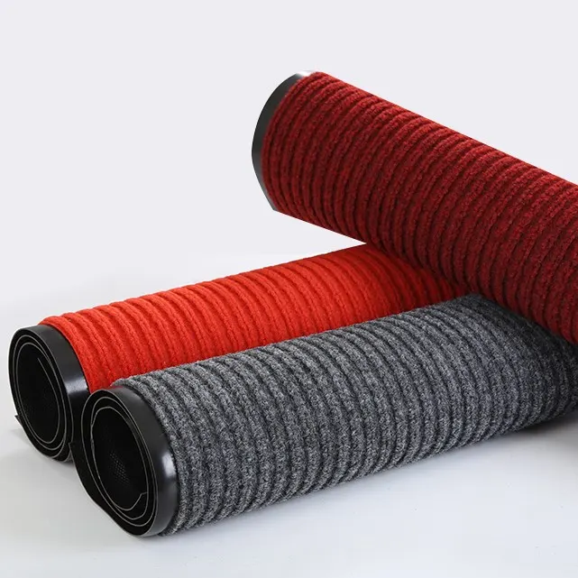 Polyester Entrance Door Mat 4-8mm Thick With PVC Backing