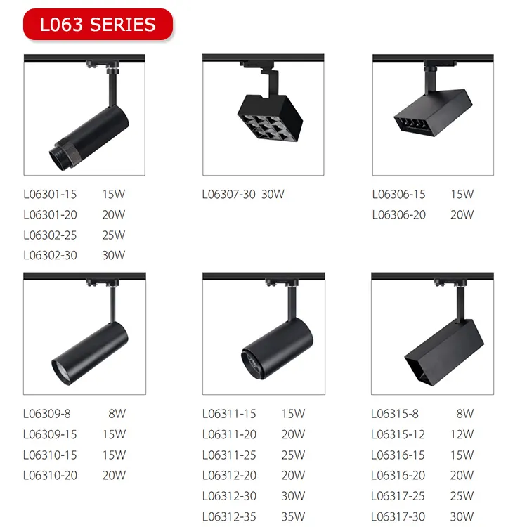 Adjustable Zoomable Aluminum LED Track Spotlight Black/White 15-35W 11a