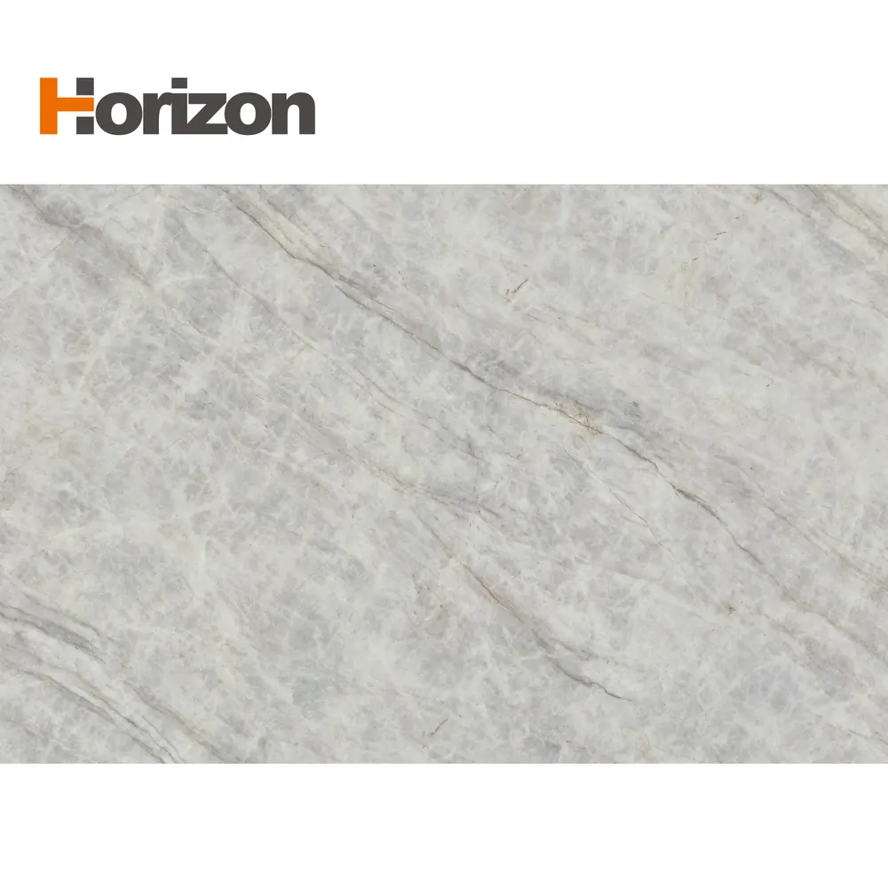 3D-Printed Marble-Look White Engineered Quartz Slab