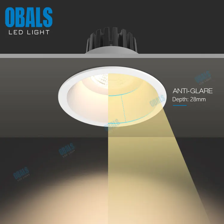 Dimmable Recessed Aluminum LED Downlight 10W IP54