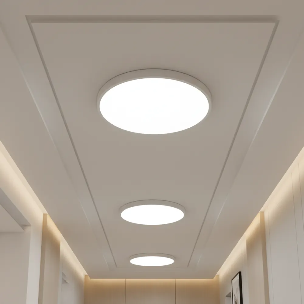 Slim Round Aluminum LED Panel Light White 24-96W 3000K/4000K product sample