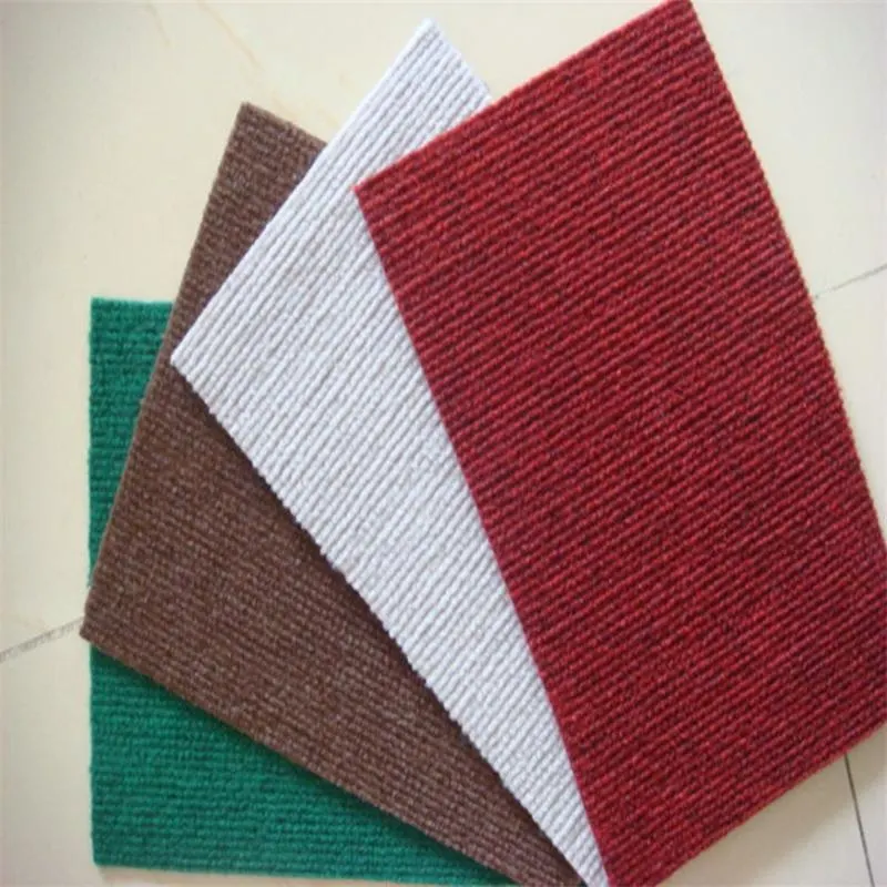 Needle-Punched Ribbed Red Polyester Exhibition And Event Carpet