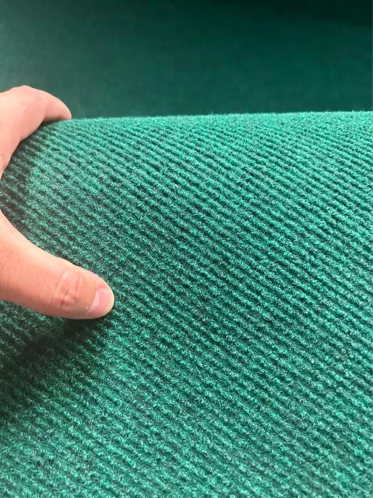 Nonwoven Needle-Punched Ribbed Red Exhibition And Event Carpet