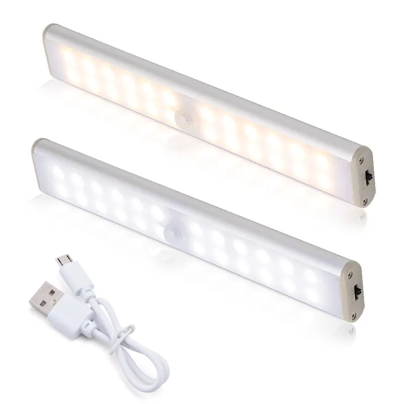 Wireless LED Motion Sensor Cabinet Night Light USB Rechargeable
