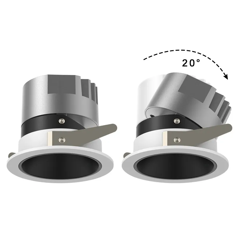 Recessed Aluminum COB LED Downlight Gray/White 5-20W