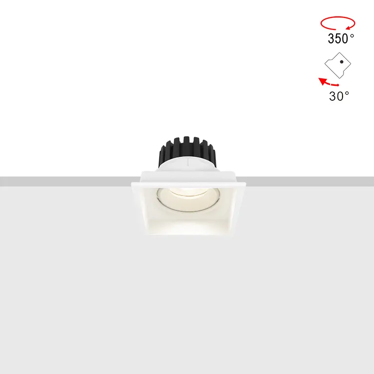 Anti-Glare Dimmable Recessed COB LED Downlight 8-28W IP65