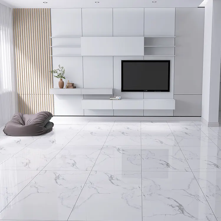 Marble-Look Polished Porcelain Wall And Floor Tile 600x1200mm