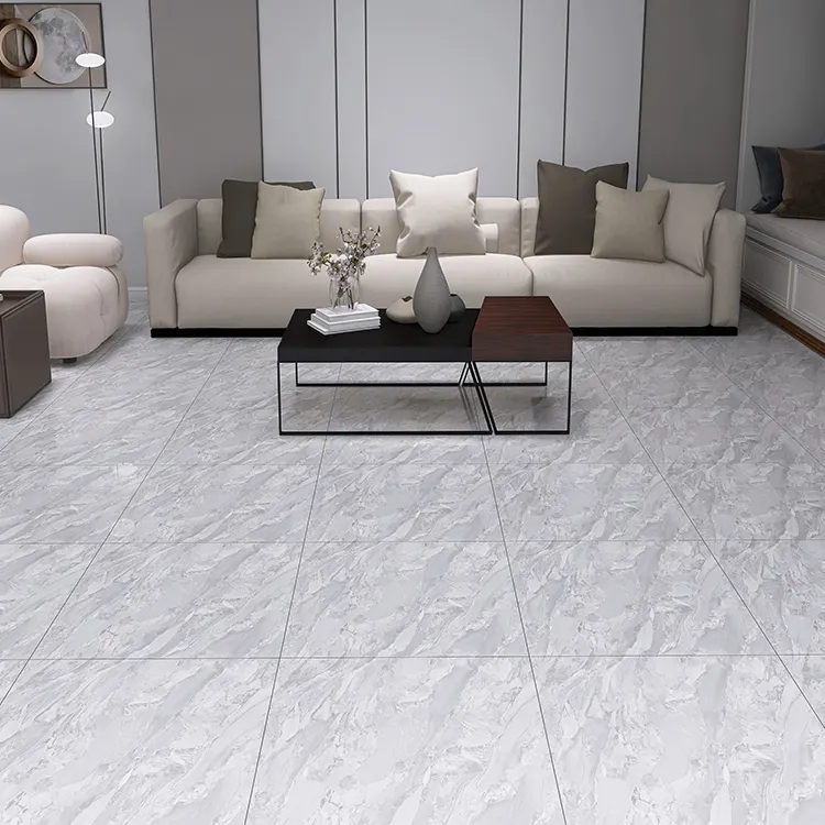 Marble-Look Polished Porcelain Wall And Floor Tile 600x600mm