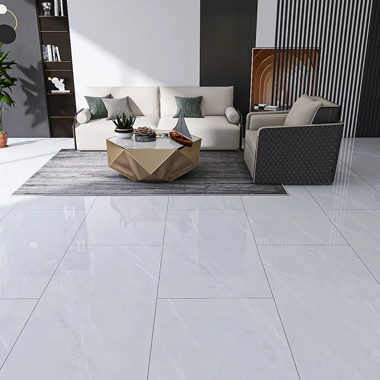 Non-Slip Marble-Look Glazed Porcelain Wall And Floor Tile 750x1500mm