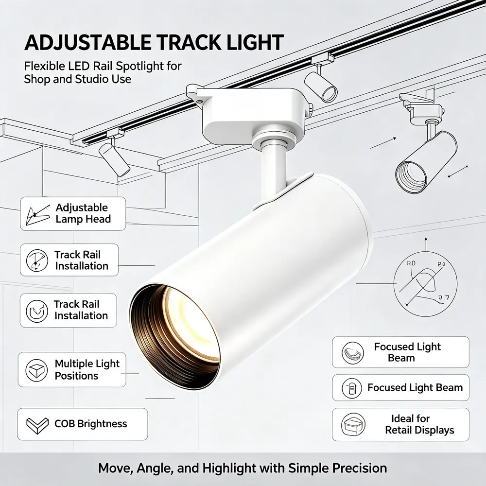 Adjustable LED Track Spotlight 20-40W