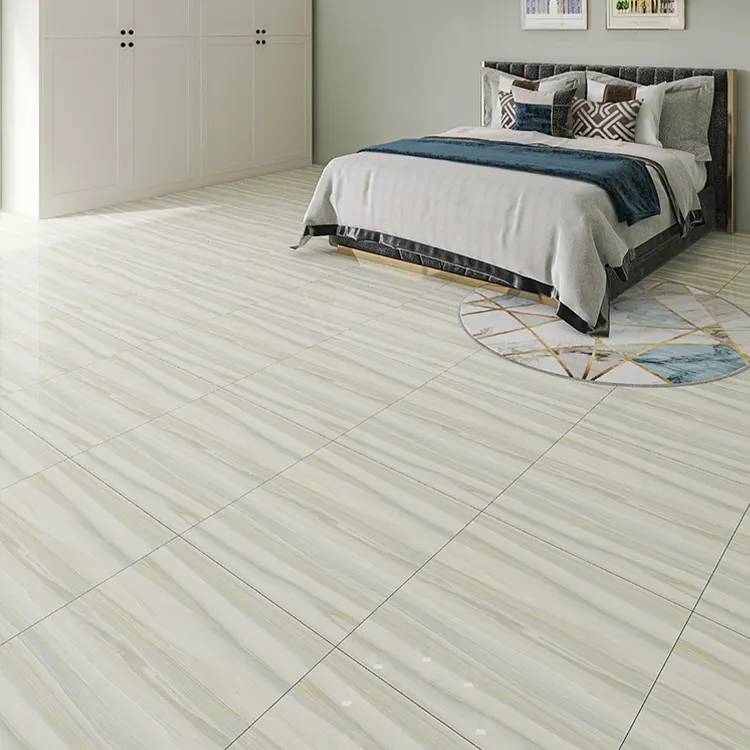 Wood-Look Blue Porcelain Floor Tile 600x600mm