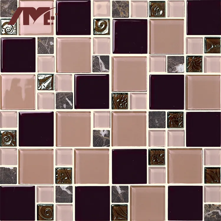 Brown Glass Mosaic Tile 300x300mm
