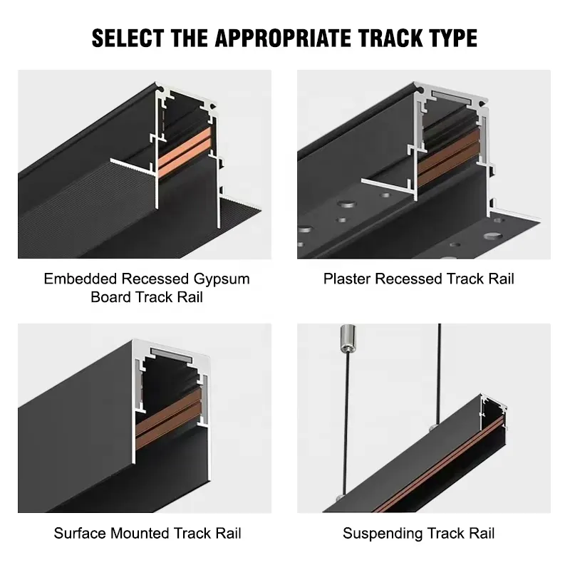 Aluminum Magnetic LED Track Spotlight 6-30W 48V IP20 3CCT Selectable