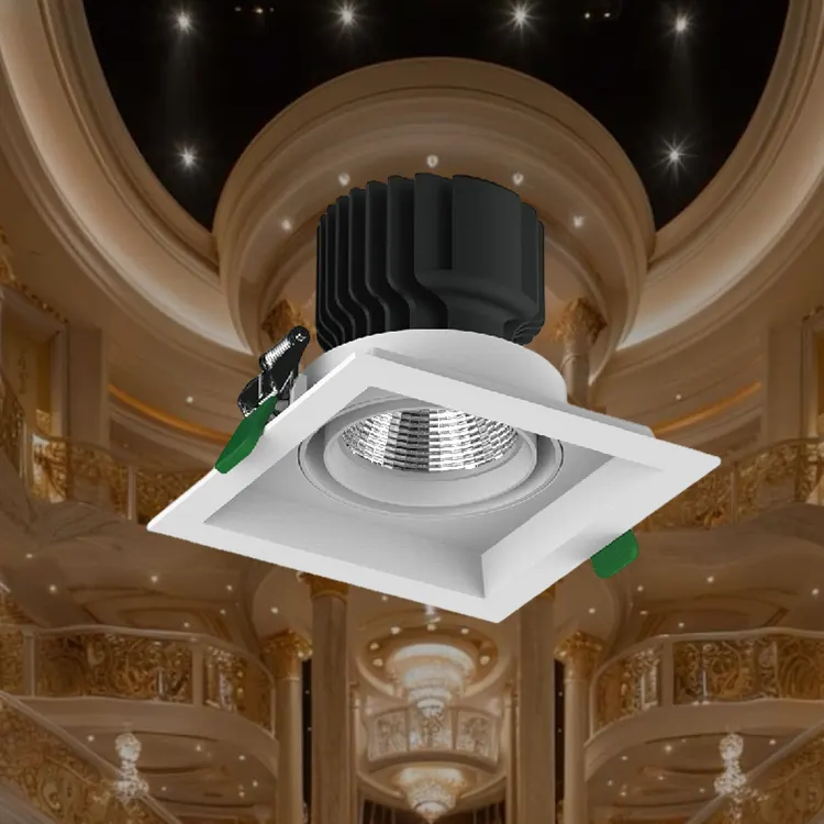 Rotatable Recessed Square LED Grille Spotlight 24-32W