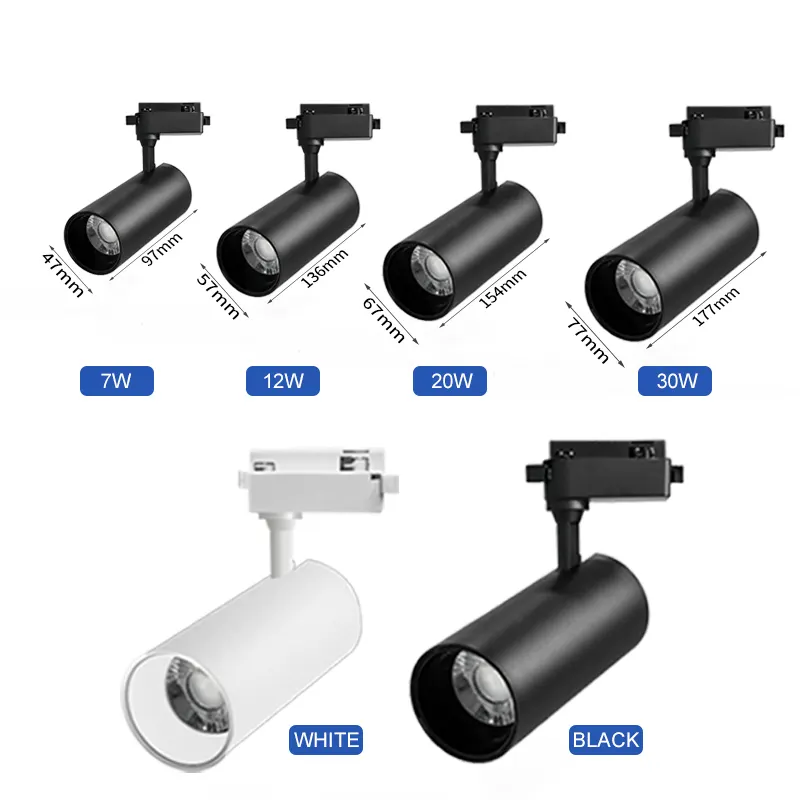 Adjustable Aluminum LED Track Spotlight 20W