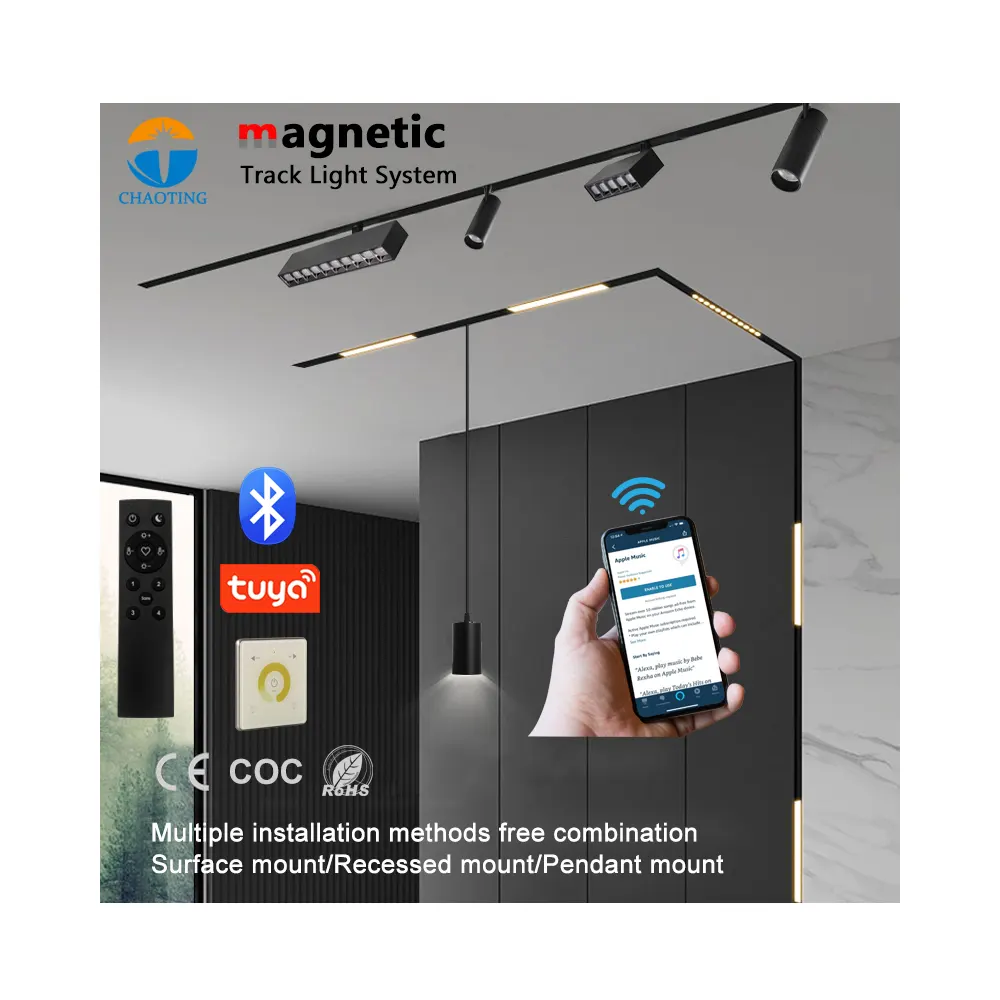 Aluminum Magnetic LED Track Lighting Display Case product sample