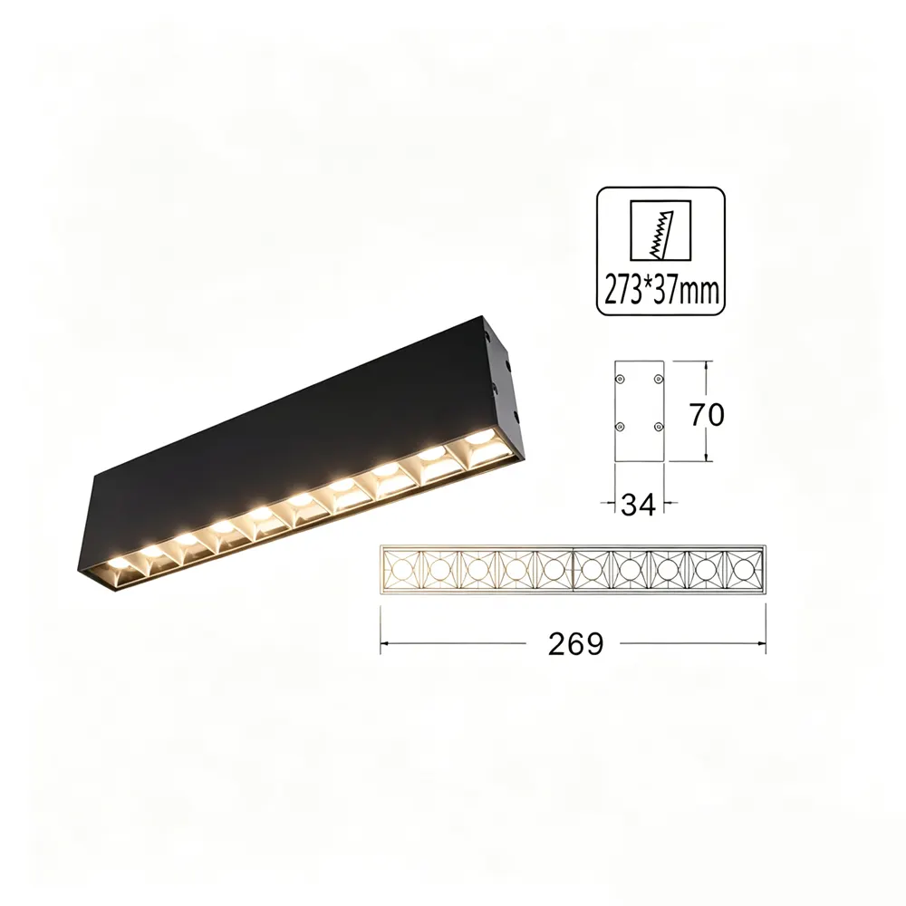 Anti-Glare Aluminum LED Grille Spotlight