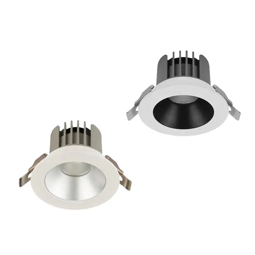 Anti-Glare Smart Recessed LED Downlight Black 12W IP44