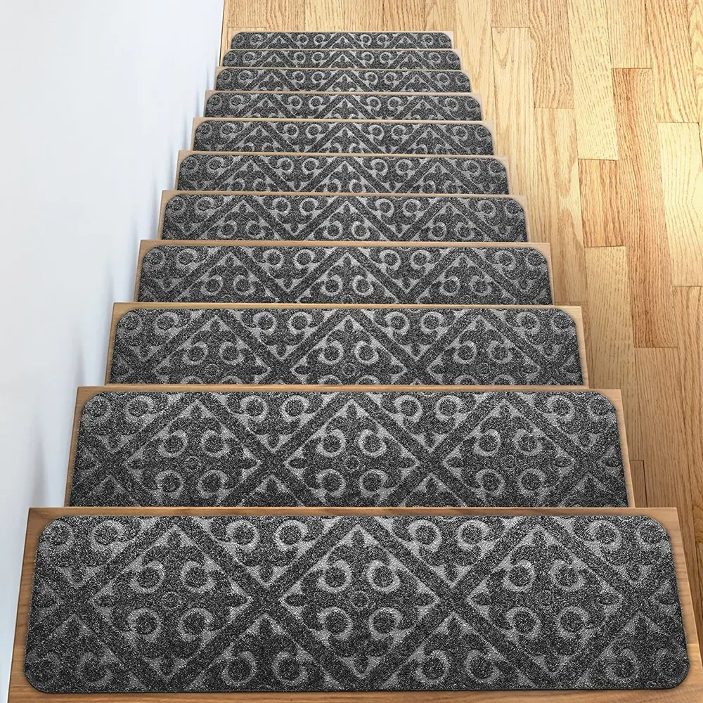 Self-Adhesive Rubber Stair Tread Carpet Mat