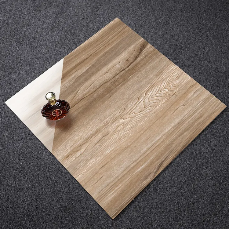 Wood-Look Polished Porcelain Floor Tile 600x600mm