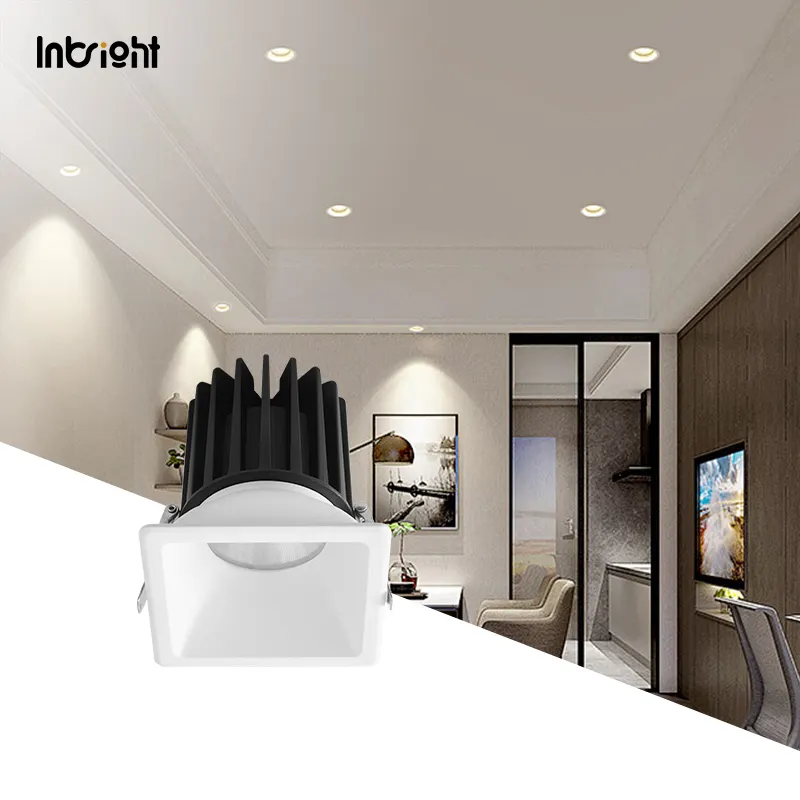 Recessed Square Aluminum LED Downlight 8-40W IP65