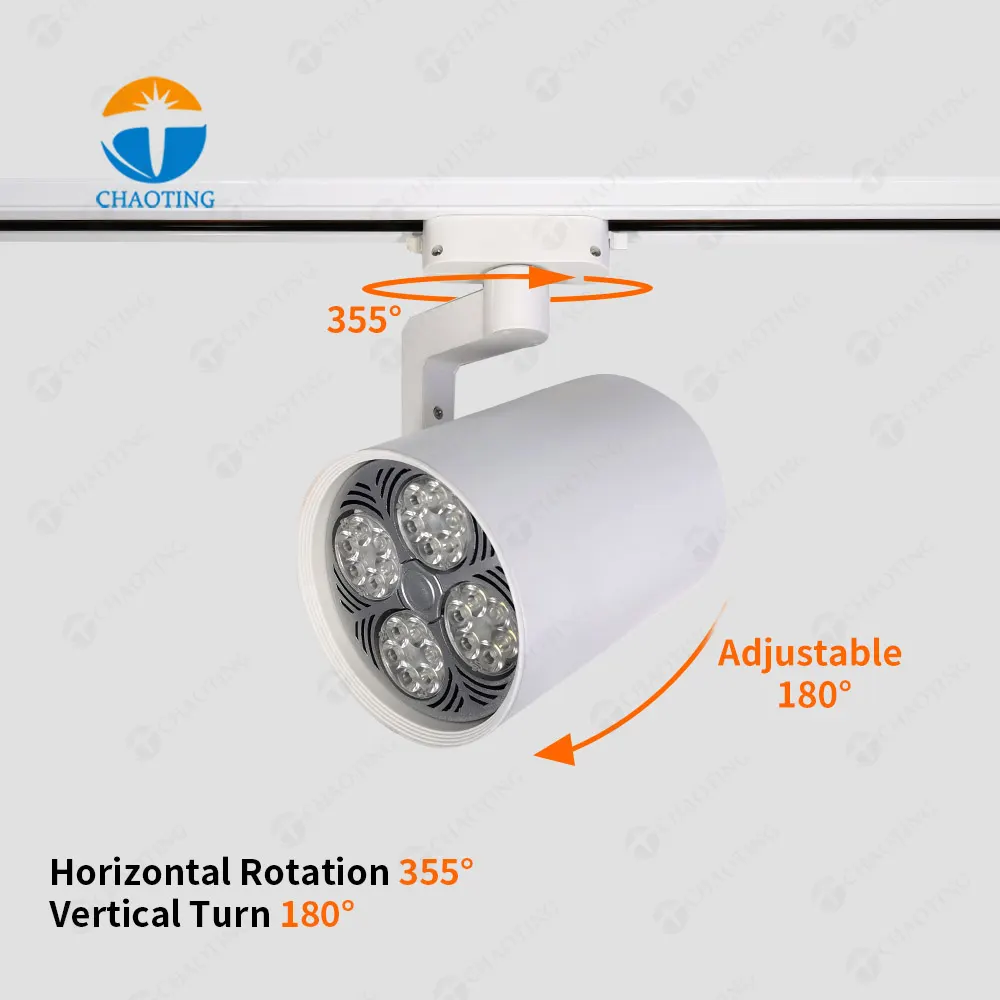 Adjustable Surface-Mounted Track Spotlight Housing PAR30 E27 product sample