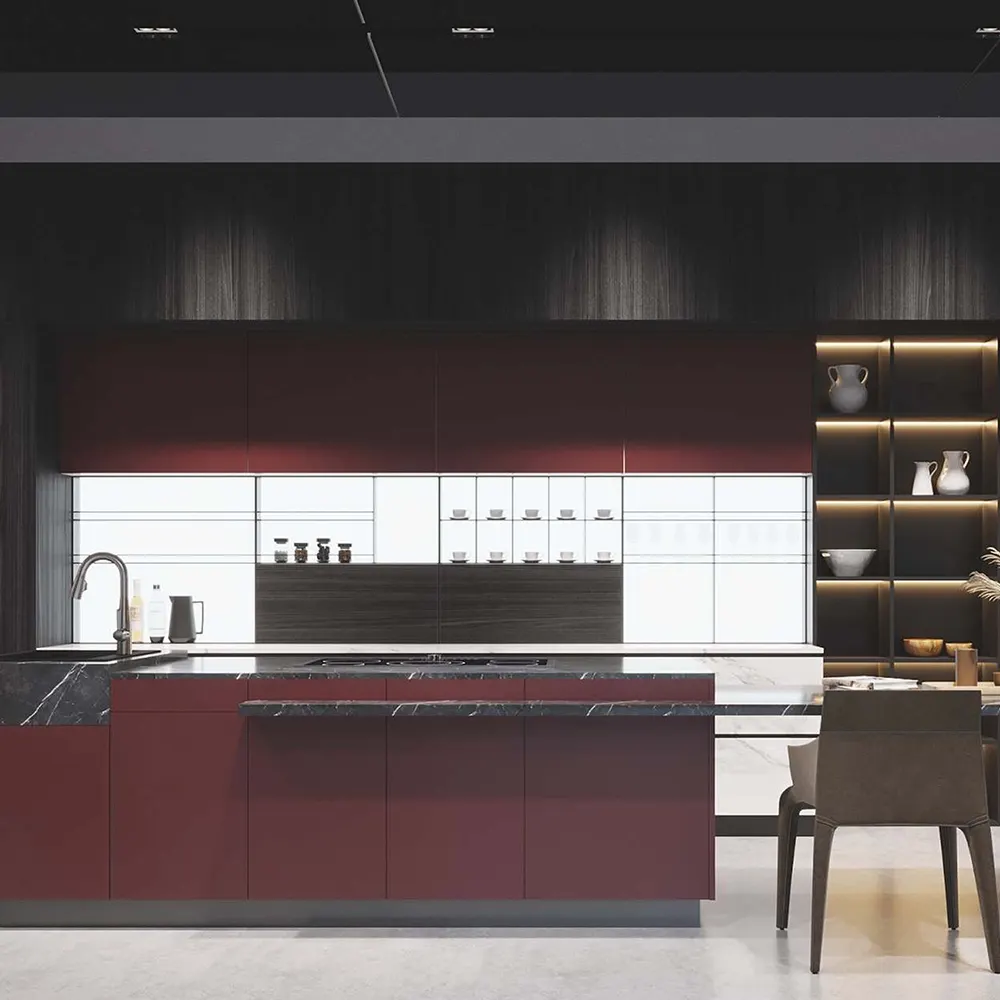 Modern Melamine Modular Kitchen Cabinet Set