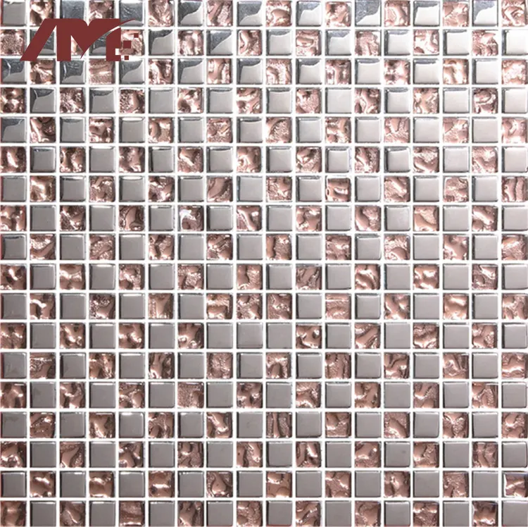 Gold Glass Mosaic Tile 5mm Thick For Interior Use
