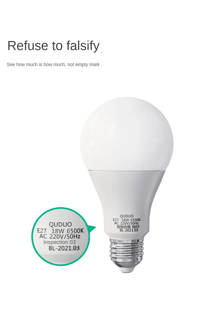 Aluminum LED Light Bulb 3-18W E27 Base