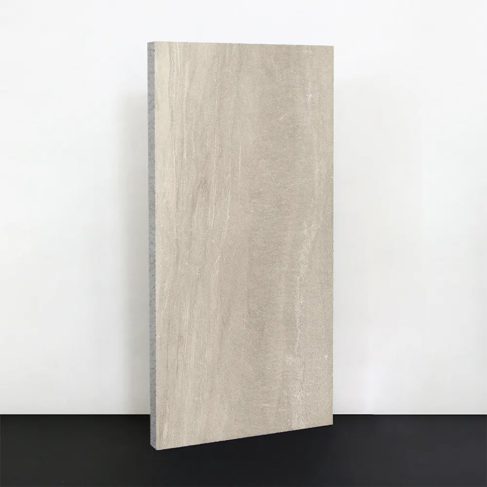 Non-Slip Stone-Look Porcelain Exterior Wall Tile 600x1200x18mm