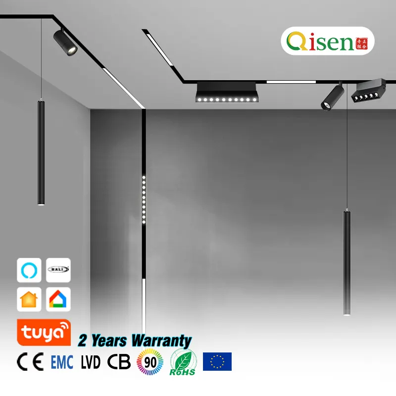 Aluminum Magnetic LED Track Spotlight 6-30W 48V 3CCT Selectable