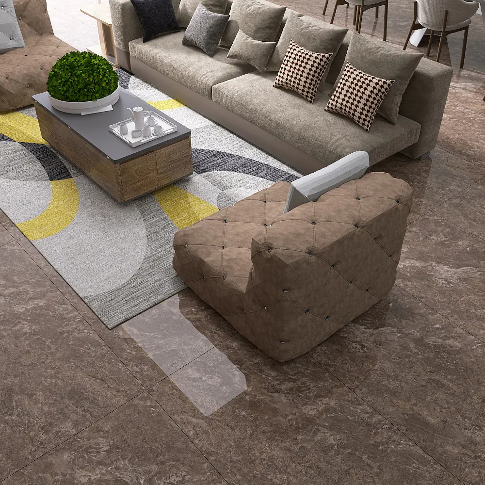 Stone-Look Polished Porcelain Floor Tile 750x1500mm