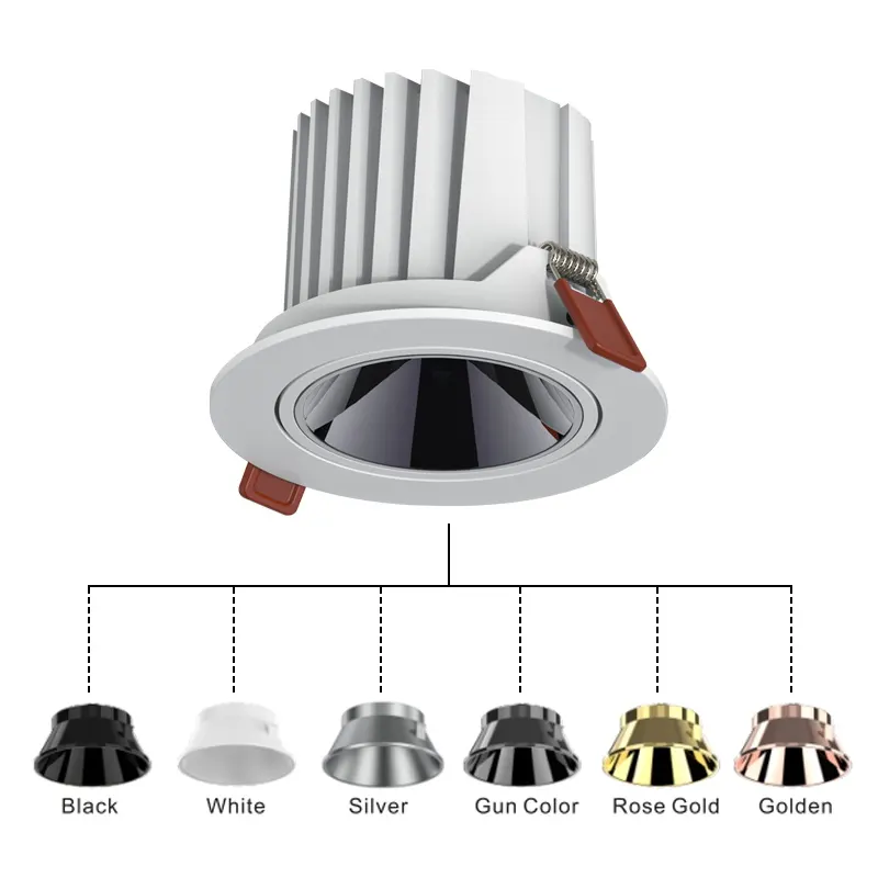 Anti-Glare Aluminum LED Downlight 15W