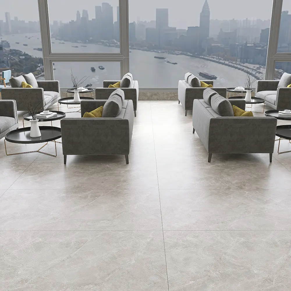 Marble-Look Polished Porcelain Wall And Floor Tile 750x1500mm