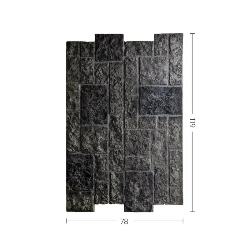 3D-Textured Flexible Stone Veneer Wall Panel