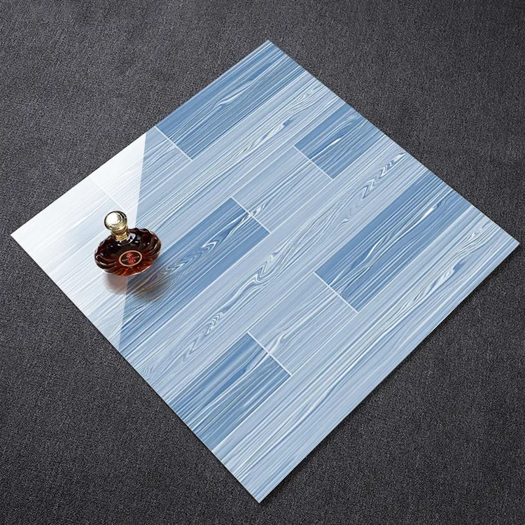 Non-Slip Wood-Look Polished Porcelain Floor Tile 600x600mm