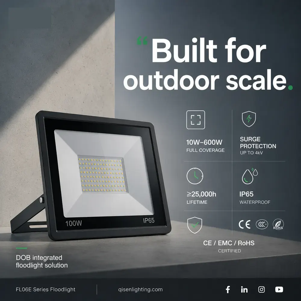 Aluminum LED Floodlight Black 50-200W 100-265V IP65