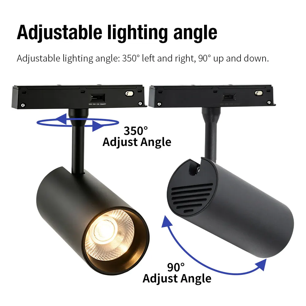 Adjustable Aluminum Magnetic COB LED Track Spotlight 10-30W