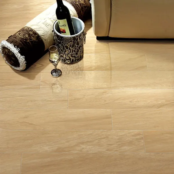 Wood-Look Glazed Porcelain Floor Tile 600x600mm