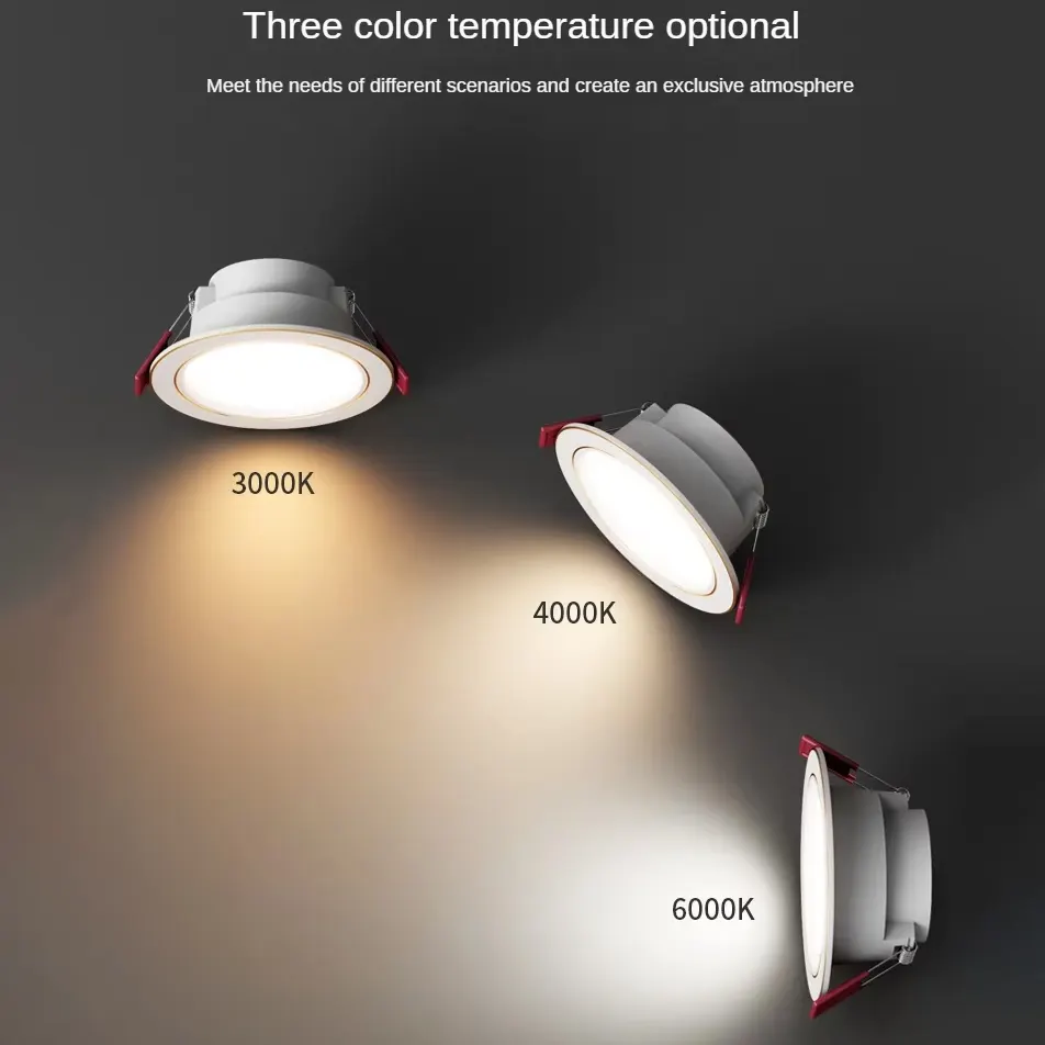 6W Anti-Glare Round LED Downlight