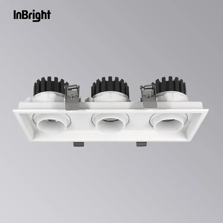 Recessed Square Aluminum COB LED Downlight 10W
