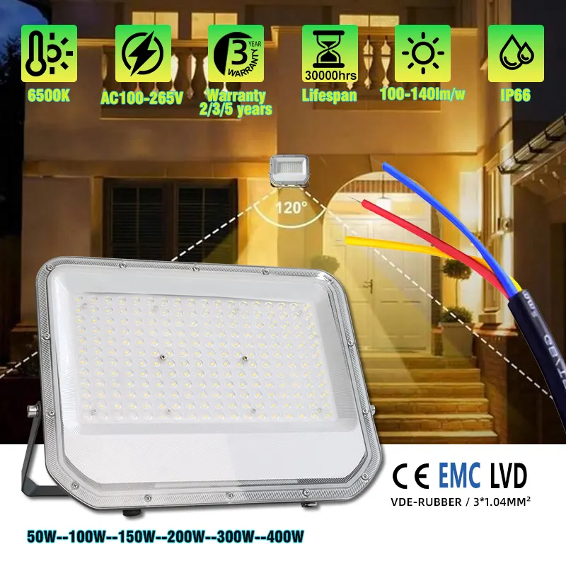 Aluminum LED Floodlight 200-400W IP66 product sample