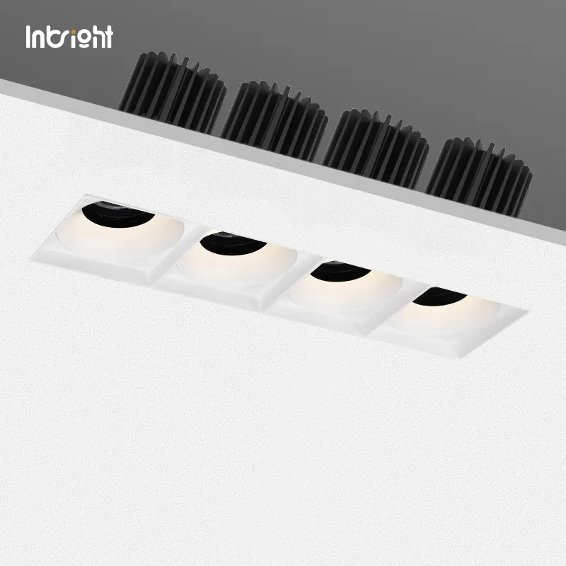 Anti-Glare Adjustable Trimless Recessed COB LED Downlight 10-28W