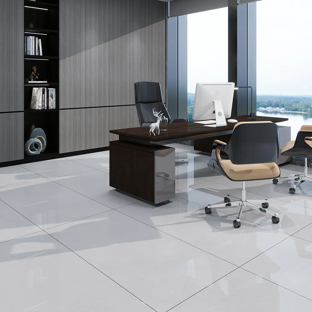 Marble-Look Polished Porcelain Floor Tile 750x1500mm
