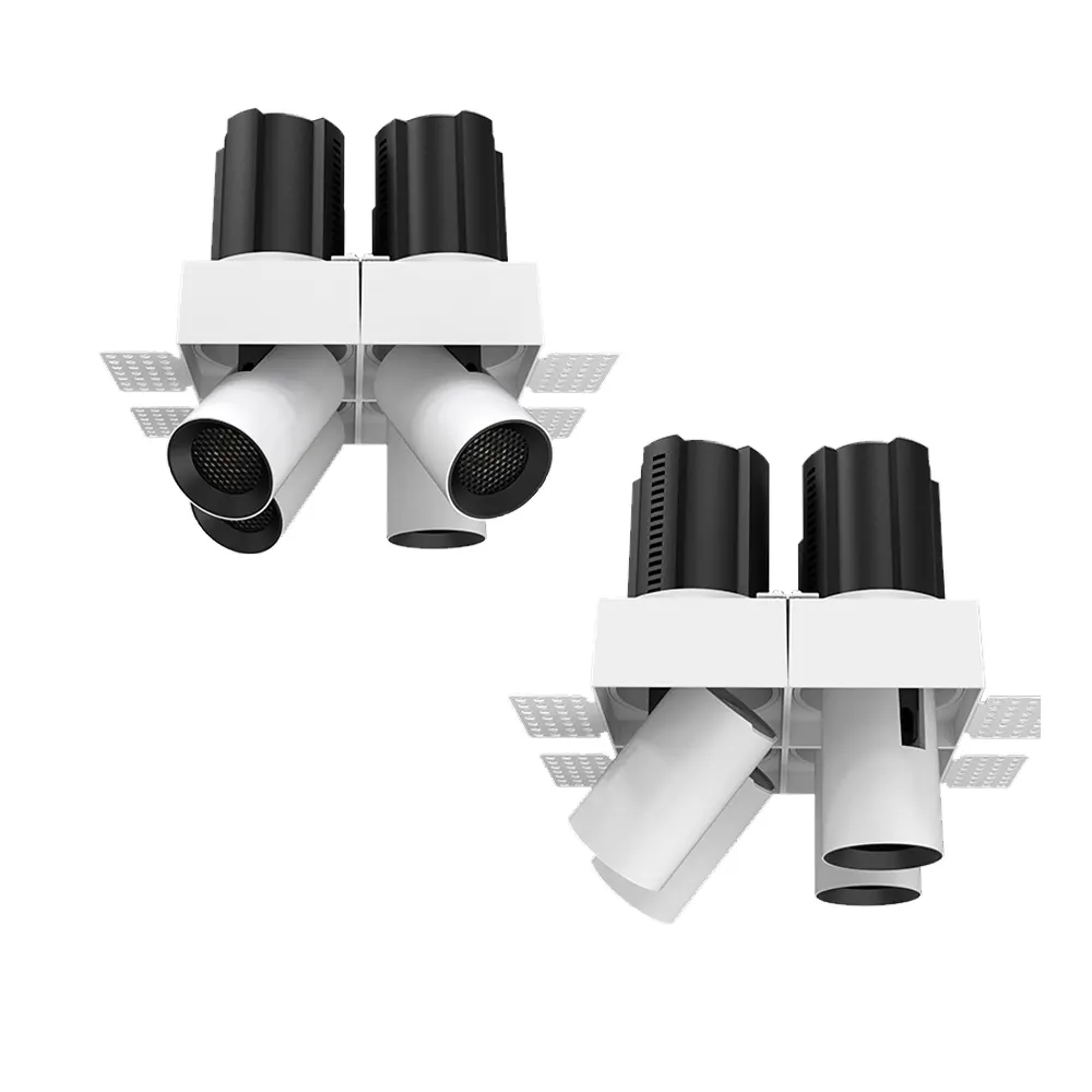 Anti-Glare Adjustable Aluminum LED Downlight White 7/12W