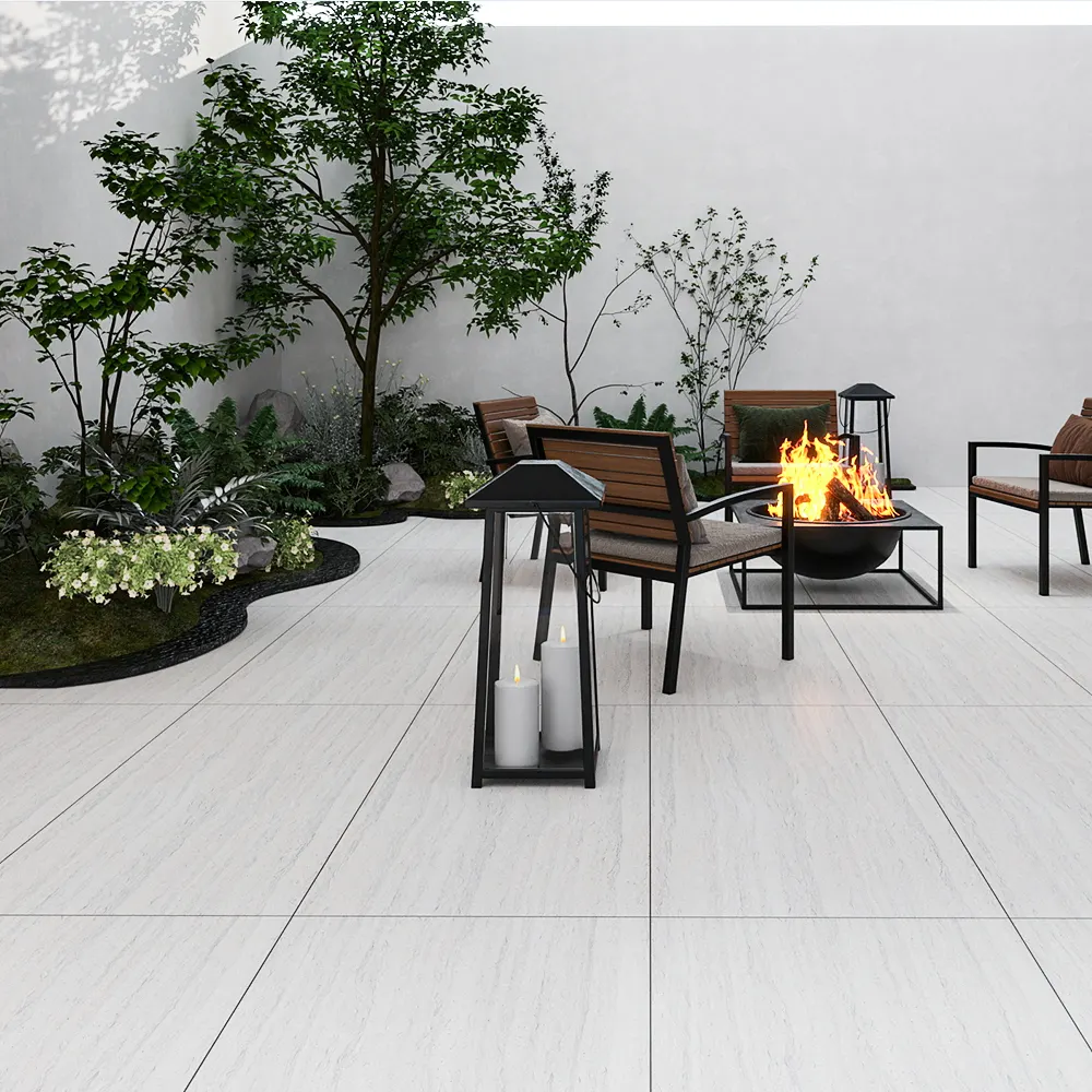 Non-Slip Stone-Look Matte Porcelain Outdoor Tile 600x1200mm